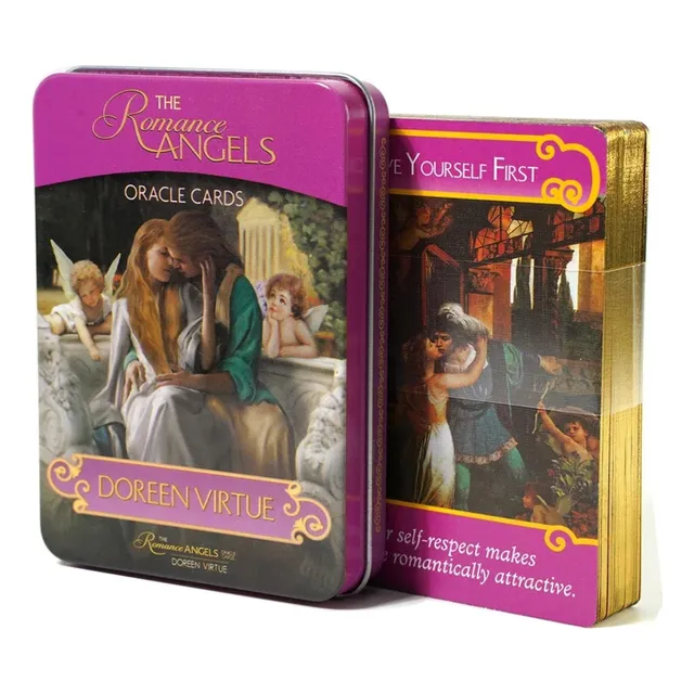 The Romance Angels Em Latinha Com Bordas Douradas Oráculo