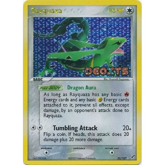 Rayquaza (ex Deoxys) 22/107 Reverse Holo Raro Pokemon Tcg