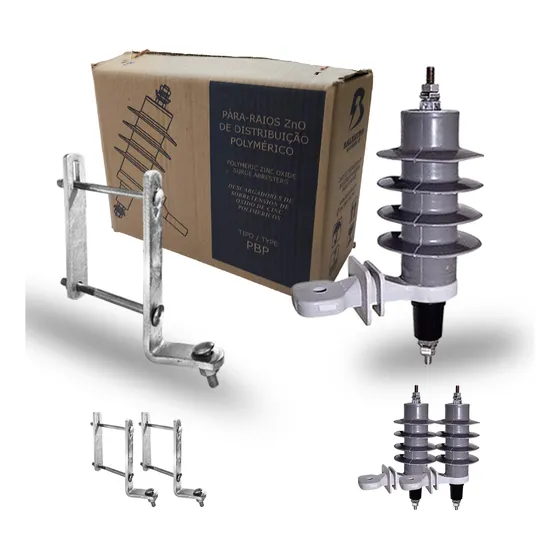 3 Para Raio Classe Tipo Pbp 15kv-12kv-polimérico C/suporte