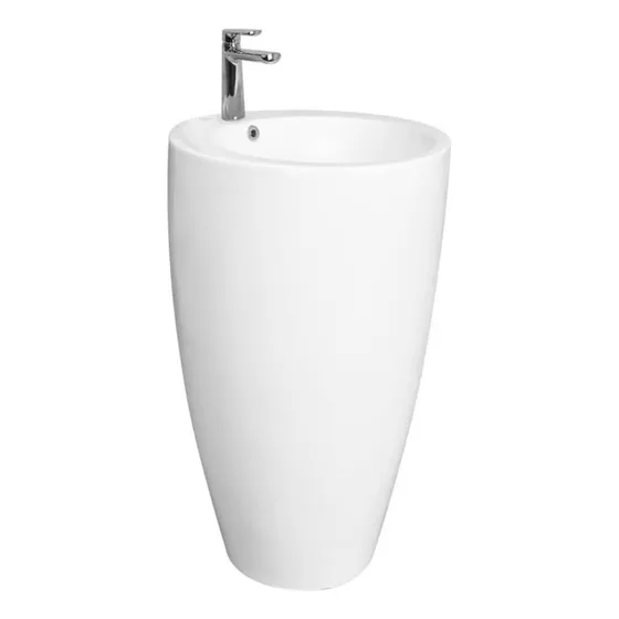 Eut Lavamano Torre Redondo Blanco Brillo Zt666 50x85