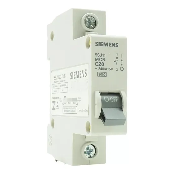 Disjuntor Siemens Unipolar Curva C 40a/50a/63a