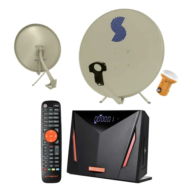 Kit Tv Satelital Gtmedia V8 4k Uhd Tdt-2 + Antena 60cm + Lnb