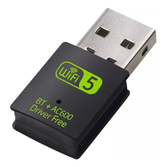 Adaptador Usb 2 En 1 Wifi / Bluetooth 5.0 600mbps 5 Ghz