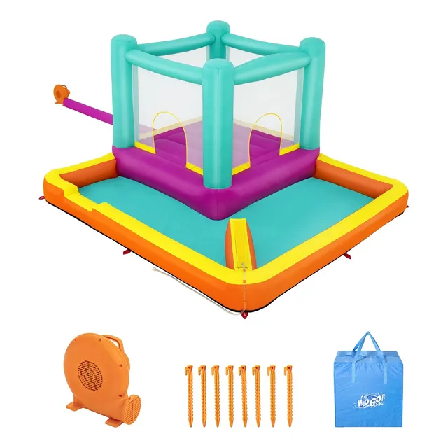 Piscina C Saltarin Colchon Inflable Y Soplador P/ Niños +2 