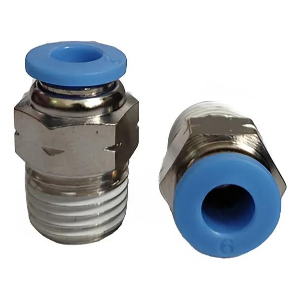Racor Neumático Prestolock Macho B68-6mm*1/4 Paq *12 Unds