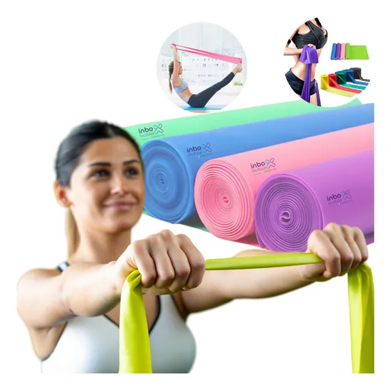 Kit 3 Faixas Elástica Thera Band Exercício Fisioterapia Yoga