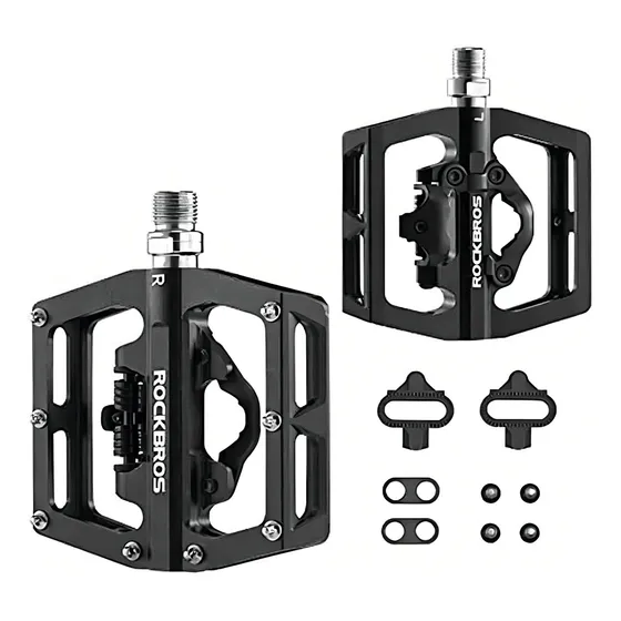 Pedales Fijación Doble Función Aluminio Mtb Rockbros