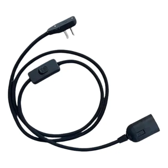 Lámpara Portátil Cable Textil (2m + Interruptor Y Enchufe)