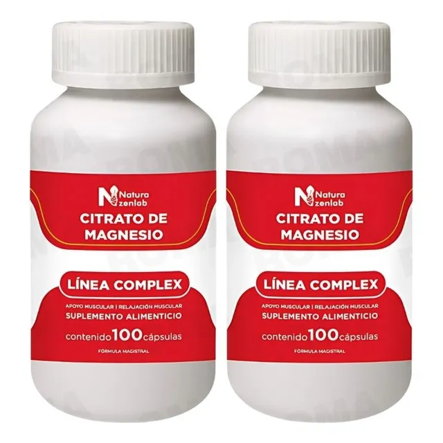 Pack 2 Citrato De Magnesio Complex 800mg Natura Zenlab