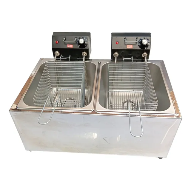 Fritadeira Elétrica 16 Litros 2 Cubas De 8 Litros Linha Prof