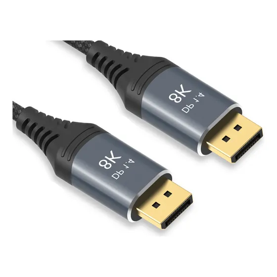 Cabo Displayport 1.4 8k 144 Hz 32 Gbps Macho De 1,80 Metros