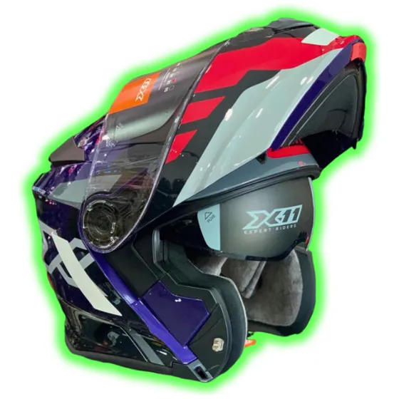 Capacete X11 Turner Escamoteável Oculos Interno Articulado