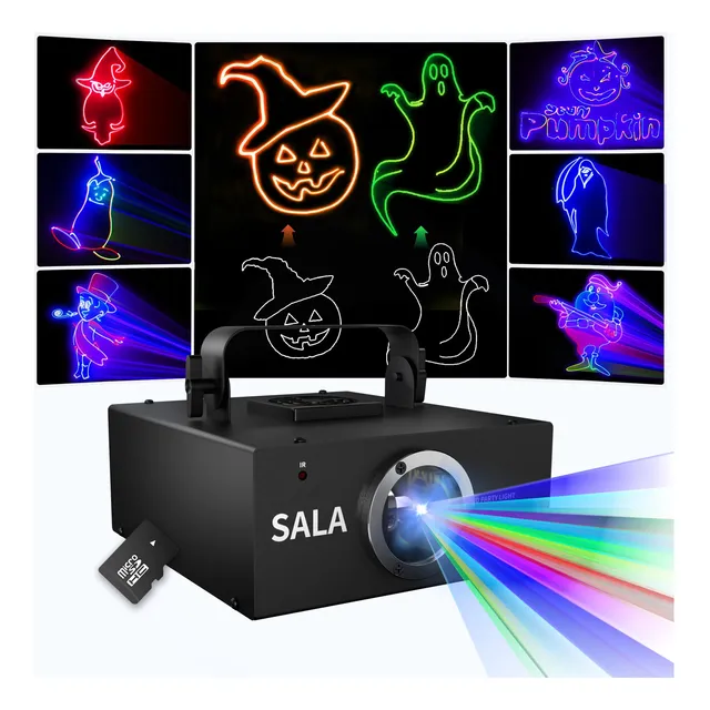 Dj Laser Light Sala Programable Con Sonido Rgb Activado