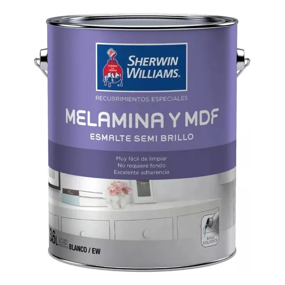Pintura Mdf Y Melamina Sherwin Williams Blanco 3,6lts