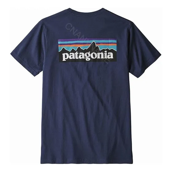 Playera De Manga Corta Orgánica Con Logo Patagonia P-6 [u]
