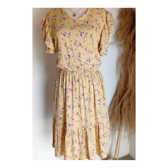 Vestido Sp Cruzado Muslo Mujer Casual Manga Larga