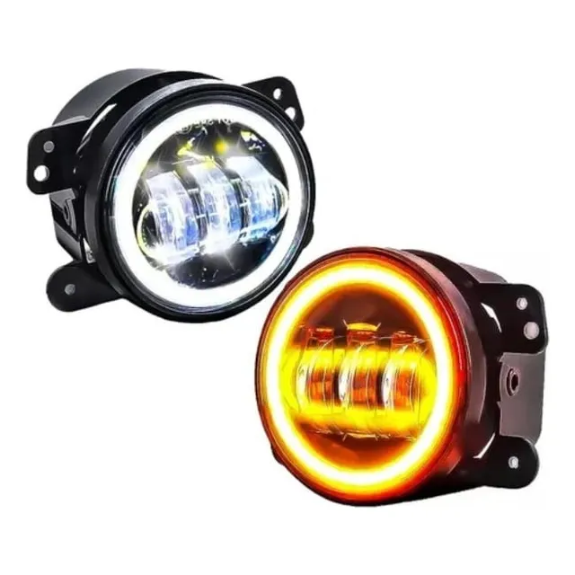 Faro Led Lupa 4x5'' Cuadrado Al/ba + Direccional Dual