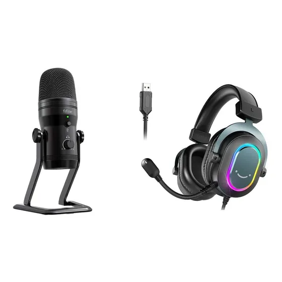 Microfono Audifono Para Juego Usb Grabacion Estudio Pc