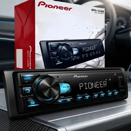 Radio Pioneer Bluetooth Automotivo Mvh-145br Usb Mp3 Fm