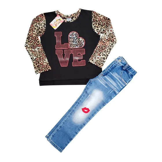 Conjunto De Niña Sueter/jean Marca Babsiboo Ref. 6278