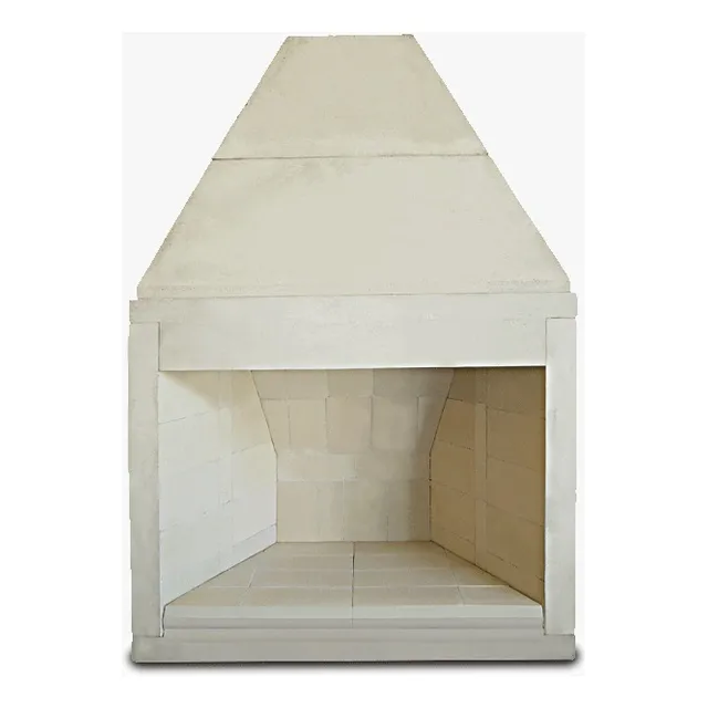 Lareira Cimento Refratário Pré Moldada 93cm X72cm X85cm