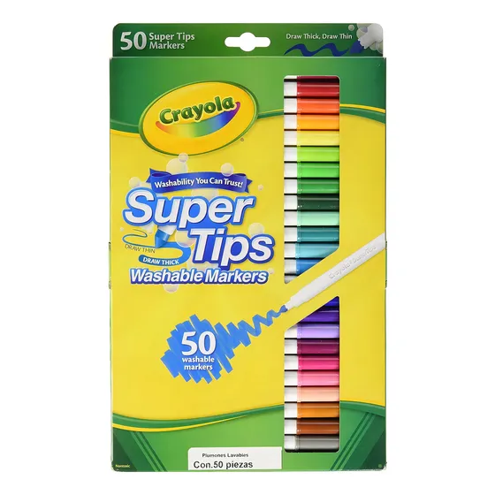 Crayola Marcador Lavable Super Tips 50 Unidades Originales