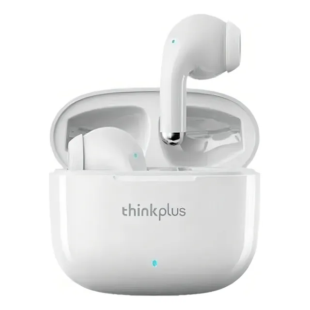 Auriculares inalámbricos Bluetooth 5.1 Lenovo Lp40 Pro, color blanco y azul claro