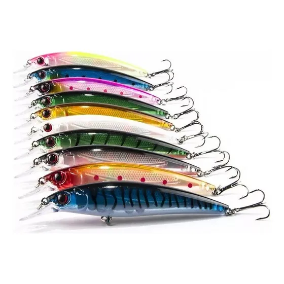 Pack 10 Señuelos Para Rapala Pesca De Corvina Y Lenguado