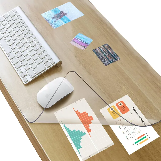 Mouse Pad Gamer Transparente Pvc Antideslizante Impermeable