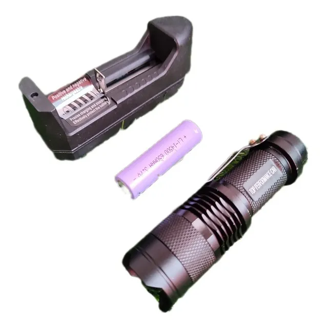 Linterna Q5 Cree 600 Lm+ Pila 3.7 Volt Y Cargador 5 Colores