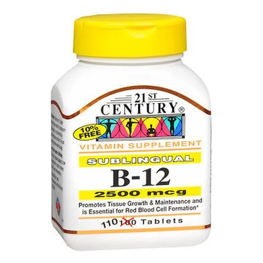 Suplemento De Vitamina B-12 Del Siglo Xxi, Tabletas Sublingu