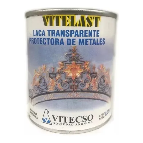 Laca Transparente Protectora De Metales X 4lt + 1pincel