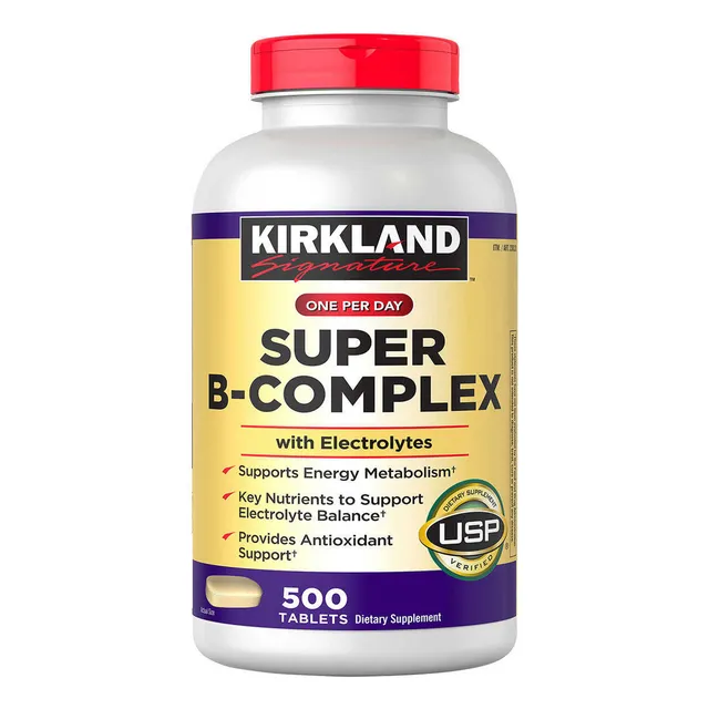 Kirkland Super B Complex Complejo B Con Electrolitos 500 Tabletas