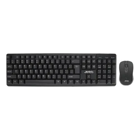 Teclado Mouse Kit Jedel Ws630 Es Wireless Color del teclado Negro