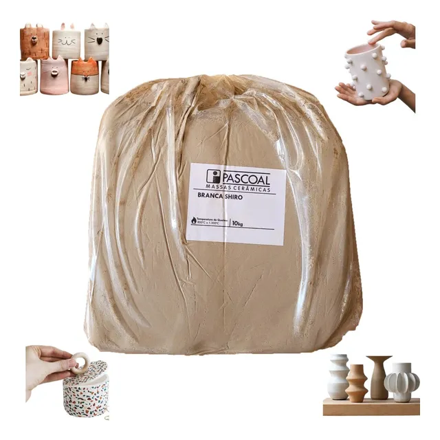 Argila Profissional P/ Cerâmica Modelagem Queima Forno 10kg