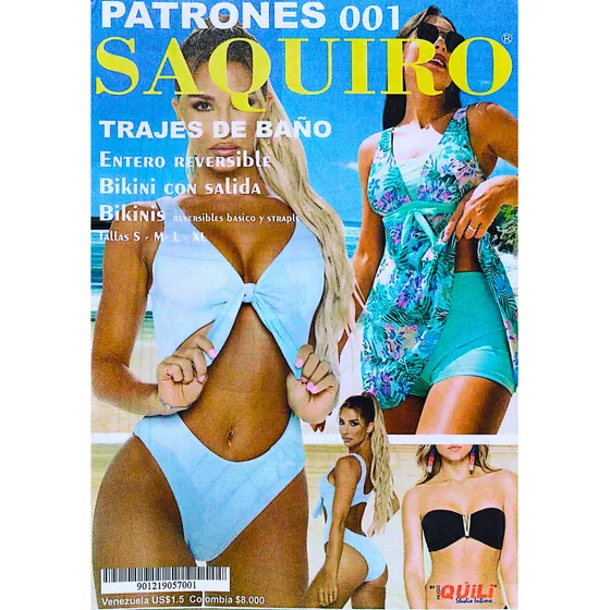 Patrón Molde Revista Física Quili Saquiro 001 Traje Baño