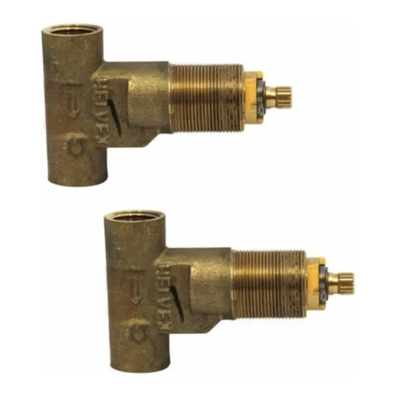 Juego De Ensambles Para Empotrar Helvex E-61-aq Sold S/chap Acabado Cromado Color Dorado oscuro