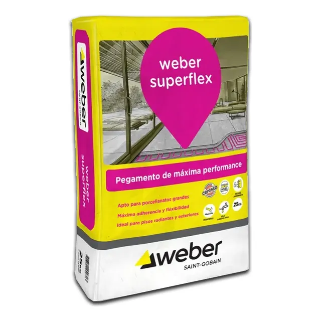 Weber Superflex 25kg - Pegamento Porcelanato Impermeable !