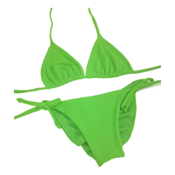Traje De Baño Dama De Dos Partes Panty Arruchada Talla S
