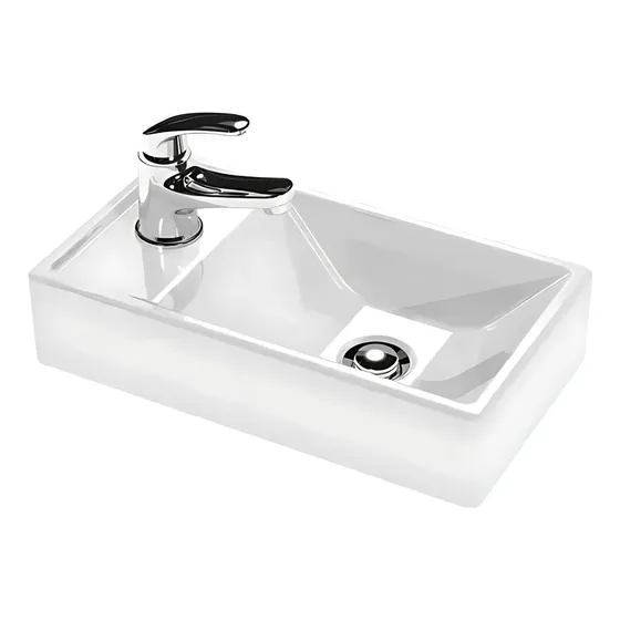 Lavamanos De Sobreponer Blanco Nappo 41x23cm Gs