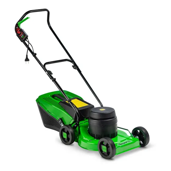 Cortadora de pasto eléctrica Trapp KM 400 con bolsa recolectora de 1.3 kW y 220V color verde/negro