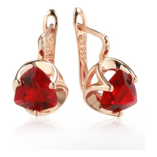 Aretes Para Dama Rojo Pasión Suave Elegancia Aretes Para Dama Rojo Pasión Suave Elegancia