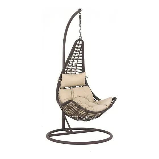 Silla Colgante Columpio Nido Rattan Incluye Cojines Acolchad