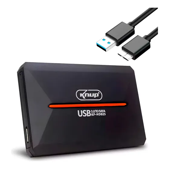 Hd Externo 1 Terá Portátil 1tb Usb 3.0 Case Preto Sata 2.5' P/ Pc Gamer - Notebook - Mini Pc - Xbox - Playstation - Video Game - Windows - Linux