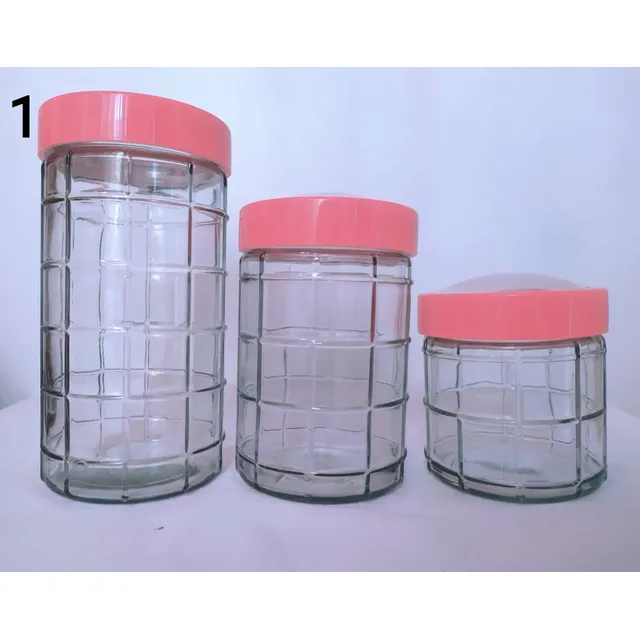  3 Potes De Cocina Vidrio Grueso Transparente Como Nuevos 