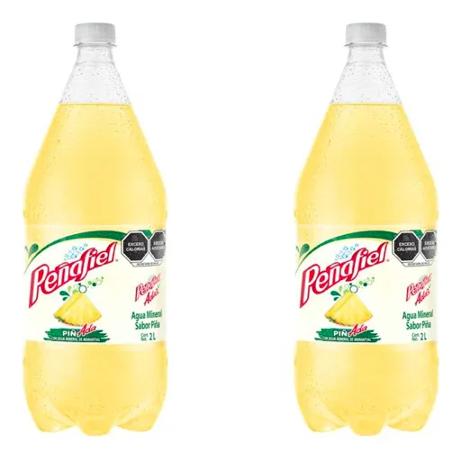 Agua Mineral Peñafiel Adas Sabor Piñada 12 Pzas De 2 Litros