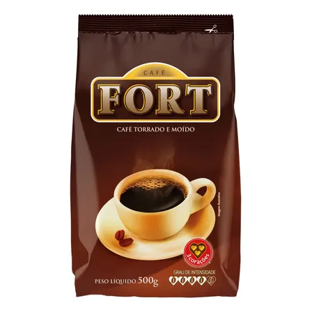 Café Torrado E Moído Fort Pacote 500g 3 Corações