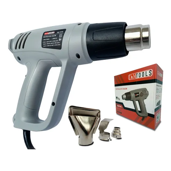 Pistola y Boquilla Calor Termoencogible 2000wt Temperatura Variable Color Gris 110V