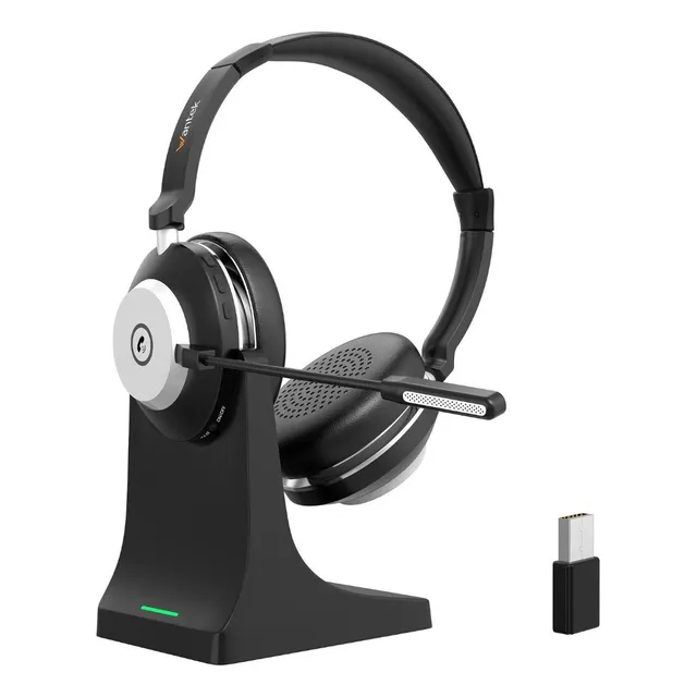 Audífonos Wantek 882btc Con Micrófono Bluetooth Usb Dongle Color Binaural