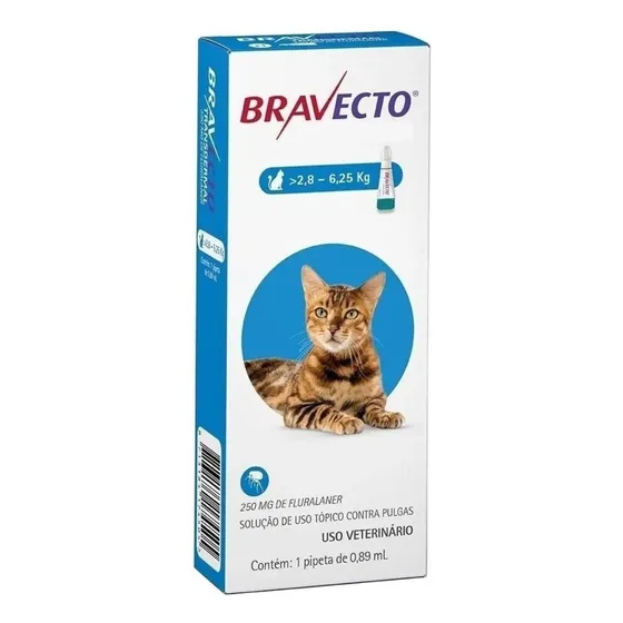 Antipulgas MSD Bravecto Transdermal para Gatos de 2,8 a 6,25 Kg